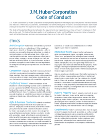 Huber Advanced Materials code of conduct